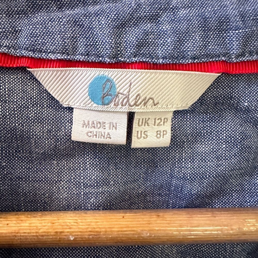 Boden 100% Linen Shirt Dress 8p - Picture 3 of 4